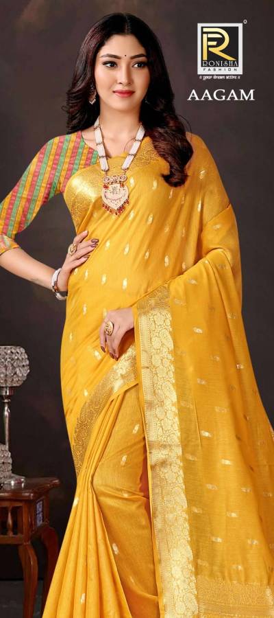 Aagam By Ronisa Banarasi Silk Saree Collection